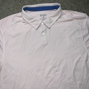 Rhone Short Sleeve Polo Men's Size 2XL Pink Golf Performance Shirt